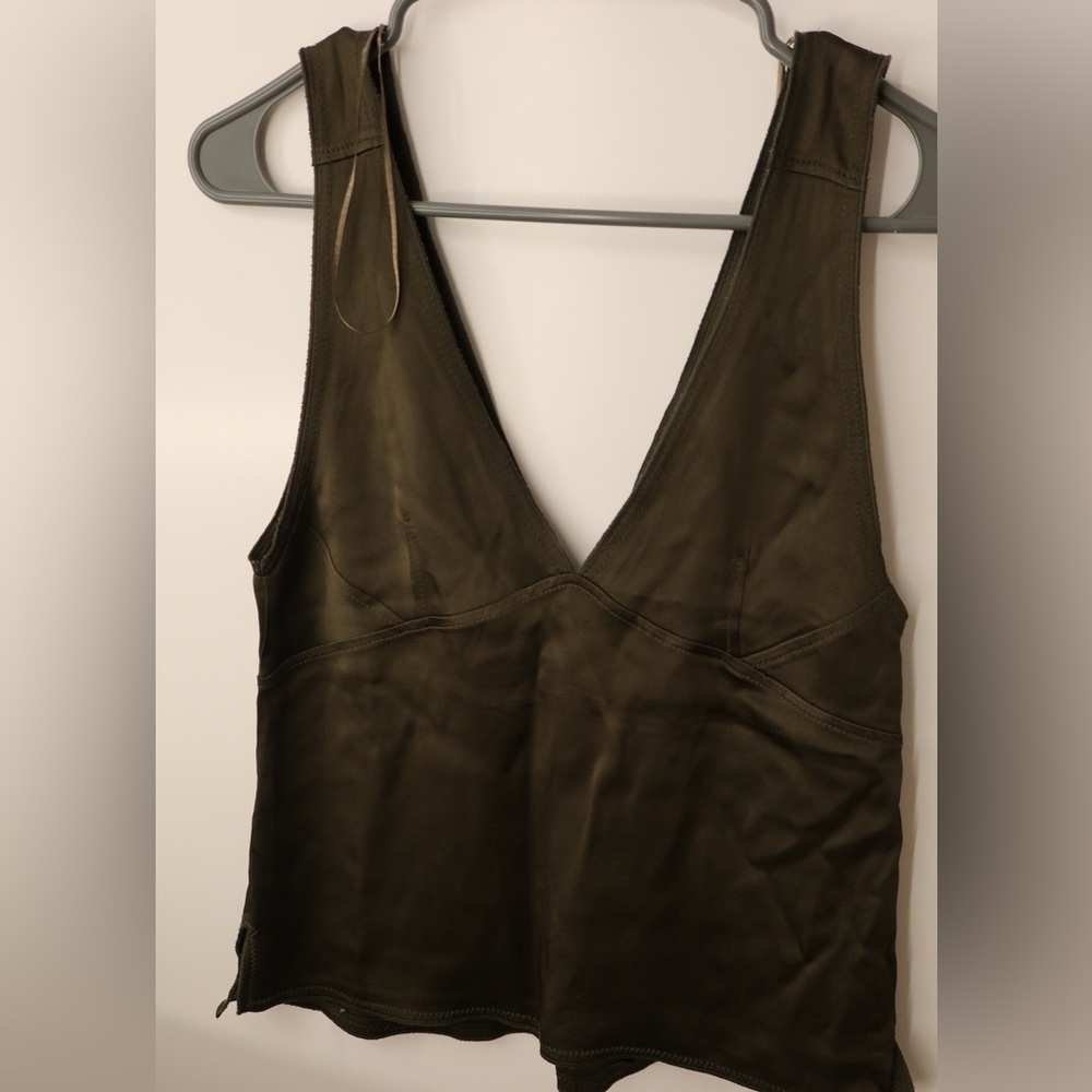 Olive Green Sleeveless Top